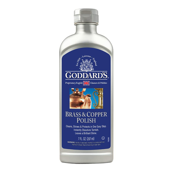 Goddard’s Copper & Brass Polish, Copper Cleaner & Brass Cleaner for Long-Lasting Shine, Metal Polish for Pewter, Chrome & More, Metal Polishing Compound (7oz)
