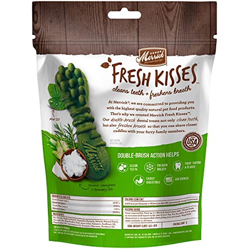 Merrick Fresh Kisses Double-Brush Dental Treats Variety Pack, 5.5 OZ, 2 CT