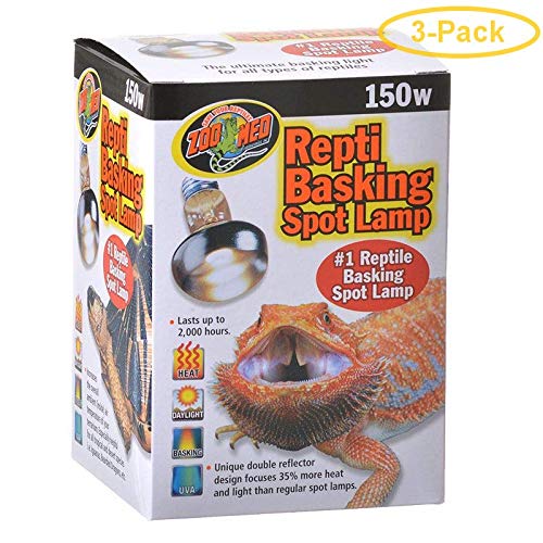 Zoo Med Repti Basking Spot Lamp Replacement Bulb 150 Watts - Pack of 3