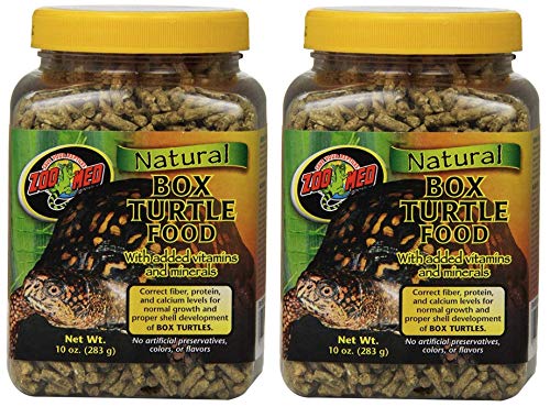 Zoo Med 2 Pack of Natural Box Turtle Food, 10 Ounces Per Container