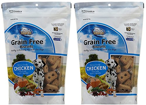 NutriSource Grain-Free Dog Treats, Chicken Biscuits, 14oz