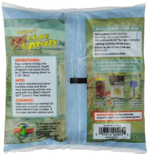 Zoo Med Hermit Crab Calcium Sand Substrate, 2 Pounds