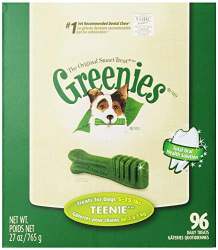 Greenies Dog Dental Chew Treats Teenie 27 Ounce 96ct for Dogs 5-15 Pounds
