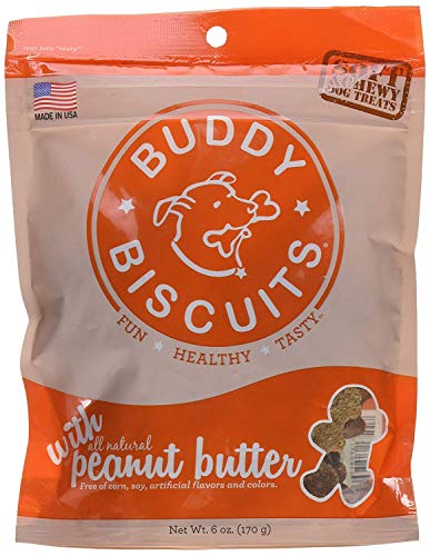 Buddy Biscuits Soft and Chewy Dog Treats w/Peanut Butter - 12oz.