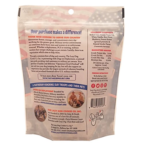 The Lazy Dog Cookie Co... Operation Drool Overload Blueberry & Peanut Butter Dog Treat - 5oz Safety Sealed 3 Pack