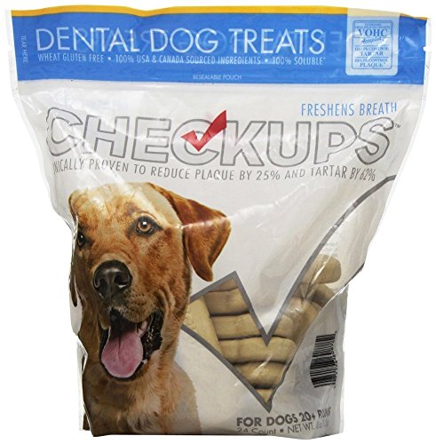 Checkups- Dental Dog Treats, 24ct 48 oz. for Dogs (Pack of 2) j5