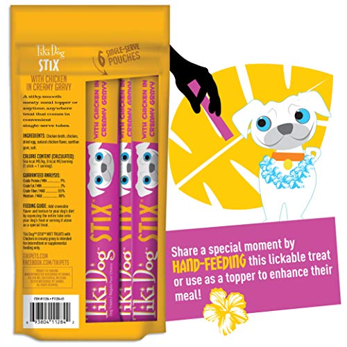 Tiki Dog Stix, Grain Free Wet Treats & Lickable Gravy, Smooth Blend Food Topper or Hand Fed Snack