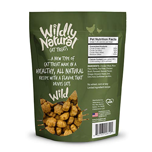 Fruitables Wildly Natural 2.5 Ounce Grain Free Chicken Treat for Cats Pack of 3