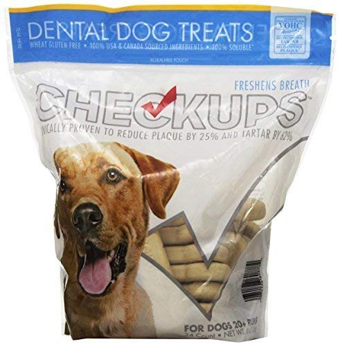 Checkups- Dental Dog Treats, 24ct 48 oz. for dogs 20+ pounds 1 Pack