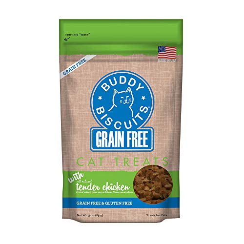 Buddy Biscuits Grain Free Cat Treats, Soft & Chewy, No Added Gluten, Wheat, Corn or Soy