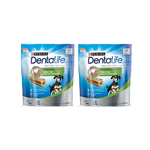 Purina DentaLife Daily Oral Care Mini Dog Treats - 58 ct. Pouch - 2 Pack