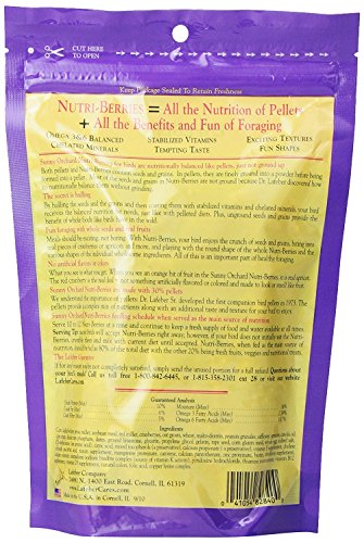 (2 Pack) Lafeber’S Gourmet Sunny Orchard Nutri-Berries For Cockatiels 10-Ounce Bag