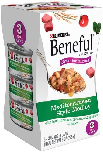 Purina Beneful Mediterranean Style Medley, 3-pack 3 Oz Cans (Case of 8) Total 24 Cans