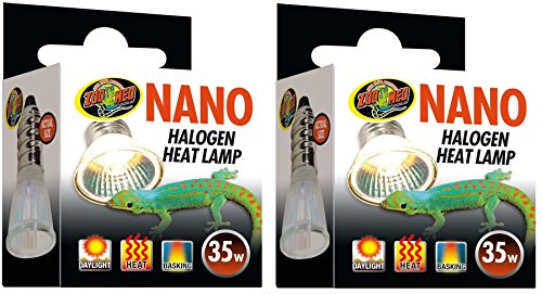 (2 Pack) Zoo Med Labs 35W Nano Halogen Heat Lamp