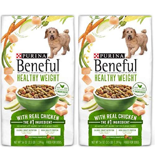 2 Bags of Purina Beneful Healthy Weight with Real Chicken Adult Dry Dog Food - 3.5 lb. Bag ea