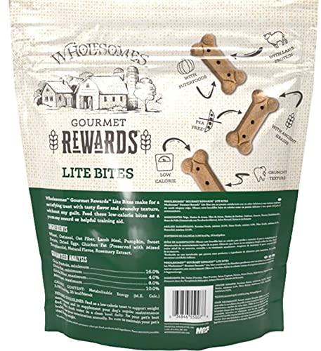 SPORTMiX Wholesomes Gourmet Rewards Lite Bites Dog Biscuits, Lamb, 3Lb. Bag, 2100368