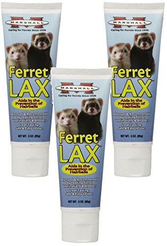 (3 Pack) Marshall Pet Products Ferret Lax Hairball and Obstruction Remedy 3-Ounces each