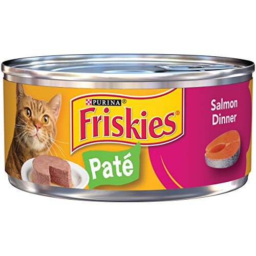Friskies Classic Pate Salmon Dinner Canned Cat Food 24 - 5.5oz Cans