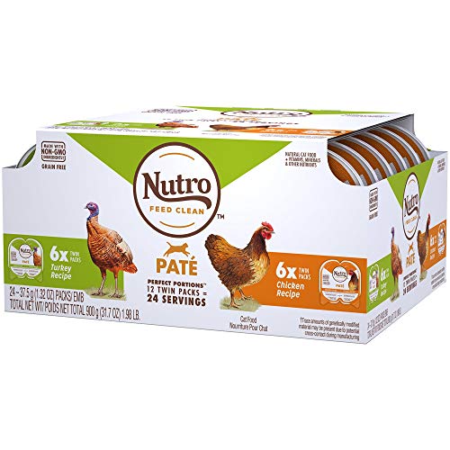 Nutro Perfect Portions Pate Multi-Pack Real Chicken & Turkey Wet Cat Food