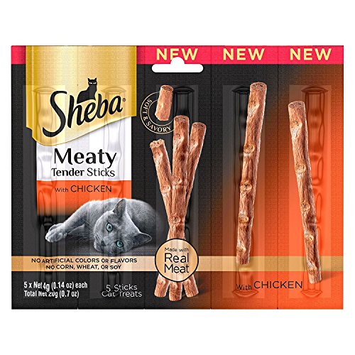 Sheba Meaty Tender Sticks Chicken Flavor - 5 Breakable Sticks (Pack of 3)