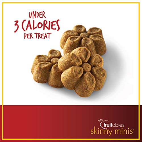 Fruitables Skinny Minis 5 Ounce Apple Bacon Low Calorie Soft and Chewy Training Treat Pack of 3
