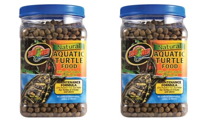 Zoo Med Natural Aquatic Turtle Food Maintenance Formula [Set of 2] Size: 24 Oz.