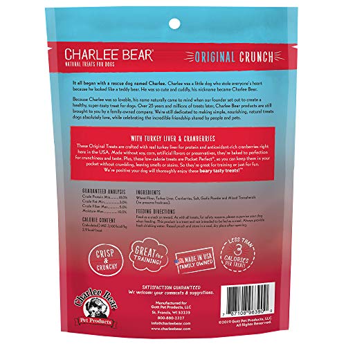 Charlee Bear Dog Treats with Turkey Liver & Cranberries - 16 oz