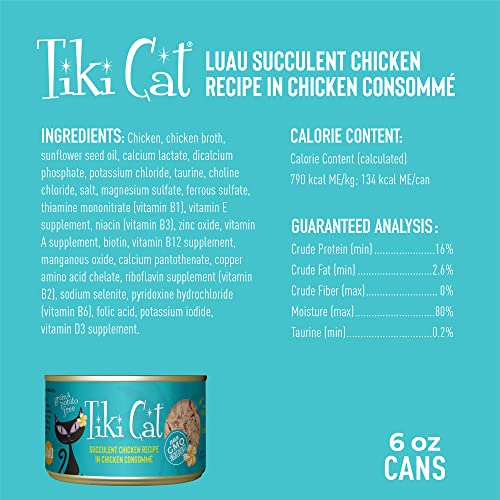 Tiki Cat Luau Wet Food with Poultry or Fish in Consomme for Adult Cats & Kittens, Grain and Potato Free
