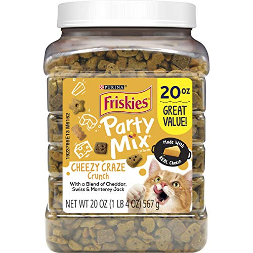 Purina Friskies Made in USA Cat Treats; Party Mix Cheezy Craze Crunch