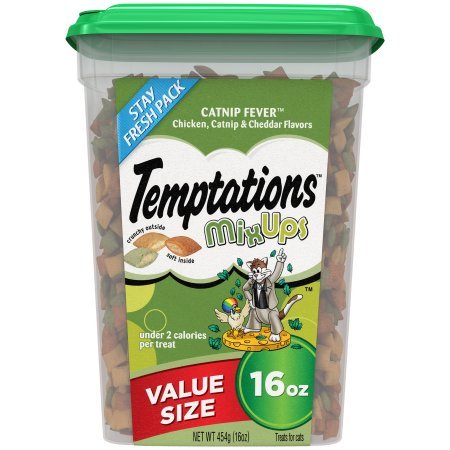 Temptations Mixups Catnip Fever Flavor Cat Treats, 16 Oz (Value size) - Pack of 2