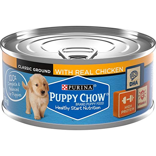 Puppy Chow Purina Healthy Start Nutrition Puppy Food, Classic Ground with Real Chicken, 5.5 OZ (Pack of 24)