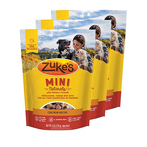 Zuke's Mini Naturals Dog Treats Chicken Recipe 6 oz 3 Pack