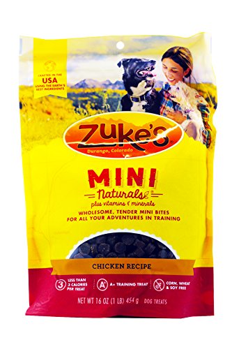 Zuke's Mini Naturals Healthy Moist Training Treats 1 lb (Pack of 3, 3 Pounds total)