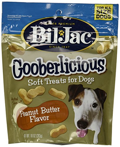 (4 Pack) Bil-Jac Gooberlicious Treats, Peanut Butter, 10 Ounces Each