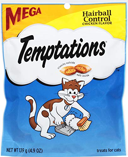 Temptations Hairball Control Treats for Cats, Chicken Flavor, 4.9 oz. Pouch