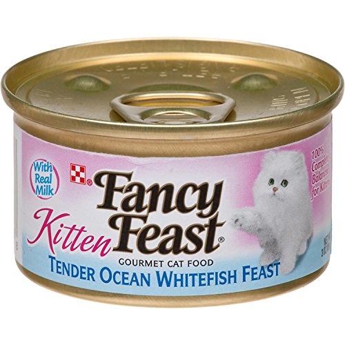 Fancy Feast Gourmet Kitten Tender Ocean Whitefish Feast Canned Cat Food 24-3oz Cans