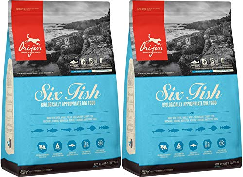 Orijen 2 Pack of Six Fish Dog Food, 4.5 Pounds Each, Made in The USA, Grain-Free, High Protein