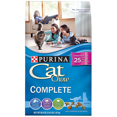 Purina Cat Chow Dry Cat Food, Complete, 3.15 Lb Bag