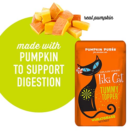 Tiki Cat Tummy Topper Pumpkin & Wheatgrass Cat Treat