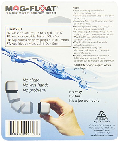 Mag-Float Glass Aquarium Cleaner in Grey