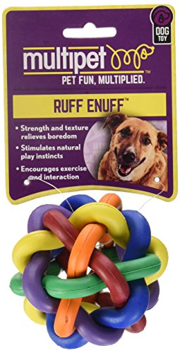 Multi Pet Nobbly Wobbly Dog Rubber Ball-Medium