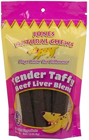 Pawfectchow Jones Beef Liver Blend Tender Taffy (2 of 8 oz Packs) Dog Snack …