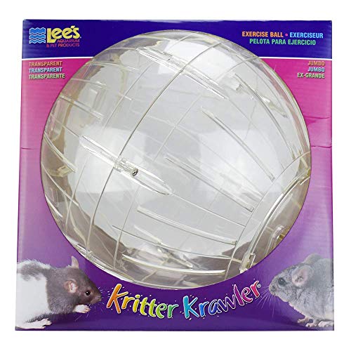 Lee's Kritter Krawler Jumbo Exercise Ball, 10-Inch, Clear, All Breed Sizes