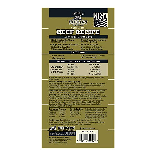 Redbarn Dog 10.5oz Beef Roll for Dogs (2-Count)