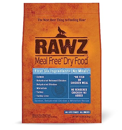 Rawzreg; Meal Free Dry Dog Food Salmon, Dehydrated Chicken Whitefish Recipe (10 Lb)
