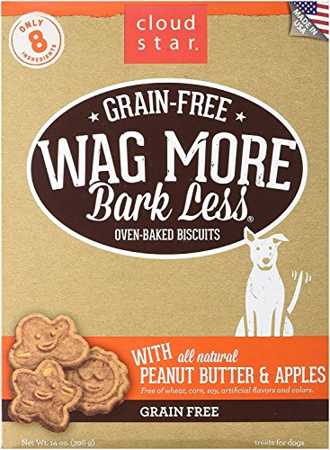 Cloud Star Wag More Oven Baked Grain Free Biscuits - 28 Ounce Peanut Butter, Apples