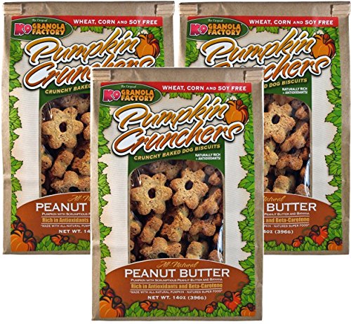 (3 Pack) Pumpkin Crunchers Dog Treat Peanut Butter and Banana, 14 Ounces each
