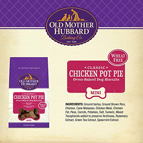 Old Mother Hubbard Mini Classic Chicken Pot Pie Biscuits Baked Dog Treats