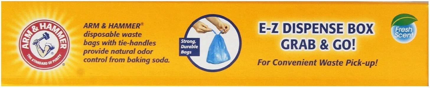 150-Pack, Blue Easy Tie Waste Bags