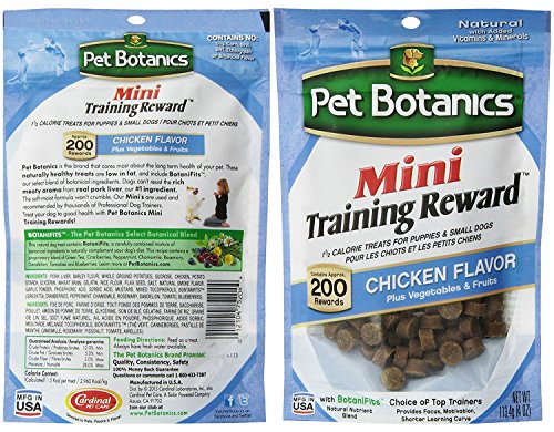 Pet Botanics Mini Training Rewards for Dogs 3 Flavor Variety Bundle: (1) Bacon, (1) Chicken and (1) Beef, 4 Oz Ea (200 Count per Bag, 3 Bags Total)